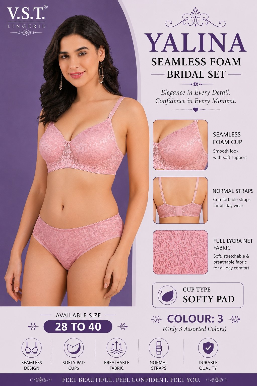 VST Yalina Seamless Foam Bridal Set